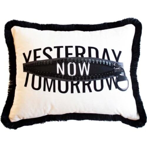 Square Pillowcase And Pillow Inside 350x500 Zippered Yesterday Velvet Fabric Frilly Models Suitable for Home Combination