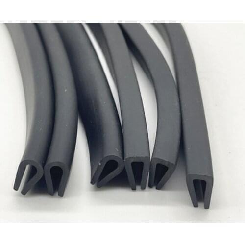 10mm inside diameter short hair U-type flat rubber strip non-slip damp pad buffer stripe long narrow piece 300/500/1000/2000mm