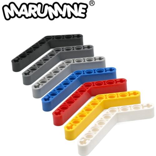Marumine Technic Bricks 10PCS Beams Liftarm 6x4 Bent Thick MOC Accessory Toy Creative Building Blocks Compatible 6629