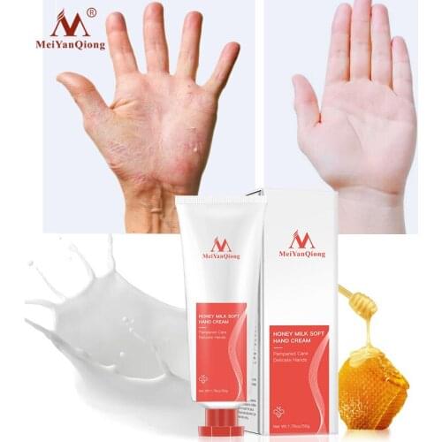 Honey Milk Hydra Soft Hand Cream Lotions Serum Repair Nourish Hand Skin Care Anti Chapping Anti Aging Moisturiz Whitening Cream9