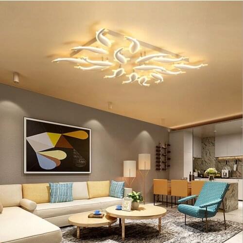 Simple modern led ceiling lamp fish leap creative personality special-shaped northern Europe bedroom living room ceiling lamp