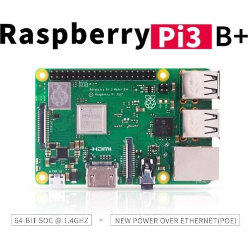 Raspberry Pi 3 Model B+ Plus Built-in Broadcom 1.4GHz quad-core 64 bit processor with WiFi Bluetooth and USB Port