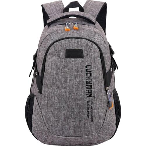 2021 New Mens Backpack Male Canvas Laptop Travel Backpacks Computer Bags High School Student College Bag Outdoor Shoulder Bag