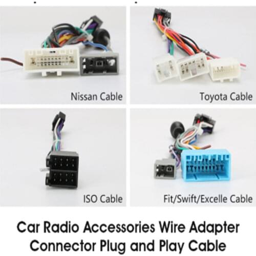 Threesome Car Radio Accessories Wire Adapter Connector Plug and Play Cable For Nissian Toyota Volkswagen Honda Hyundai Kia