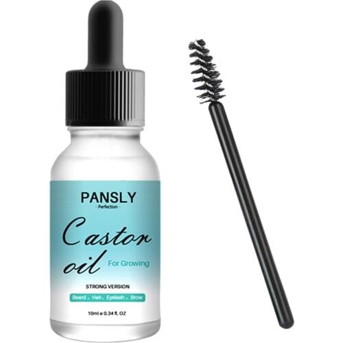 Hair Regrow 10ml 100% Pure Castor Oil Hair Essential Serum Eyebrow Growth