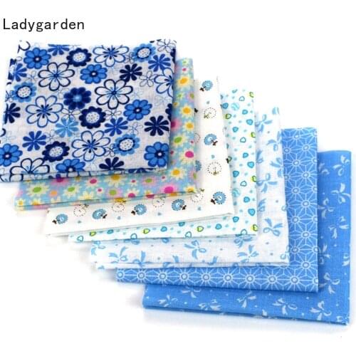 35PCS 25x25cm Mixed Style Floral Print Fabrics Square Patchwork Cotton Fabric Cloth Needlework for DIY Handmade Sewing Quilting