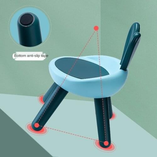 Thicken Bench ChildrenS Chair Kindergarten Back Chair Household Baby Plastic Chair Creative Home Kids Non-Slip Small StoolLB660