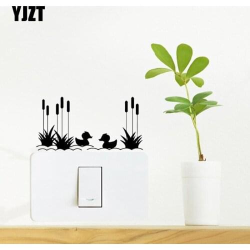 YJZT Animal Duck Wall Decal Living Room Decor Vinyl Switch Stickers Funny Cartoon 17ss0378