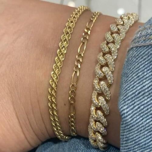 Gold Chain Anklet Bracelet For Women Gold Stainless Steel Leg Chain ewelry Female On Foot Bracelets 2020 Trendy Charm Gift