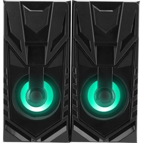 1 Set Of Handmade Wooden Box Fashionable 360° Stereophonic Sound Mini Desktop Speaker 2.0 Multi-Media USB Laptop Speakers