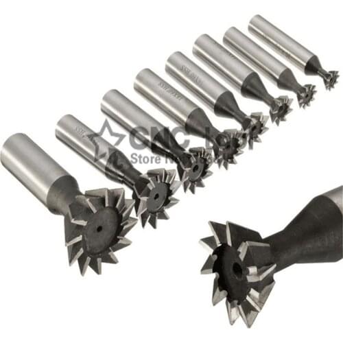 1PCS 45/55/60 Degree HSS Dovetail Cutter End Mill Milling 10mm 12mm 14mm 16mm 18mm 20mm 25mm 30mm 32mm 35mm 40mm 45mm 50mm 60mm