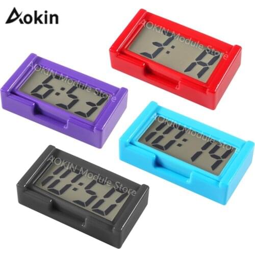 1pcs Mini Car Digital Clock Car Accessories Car Clocks Auto Electronic Clock LCD Watch Clock Suitable For Car Interior Decorate