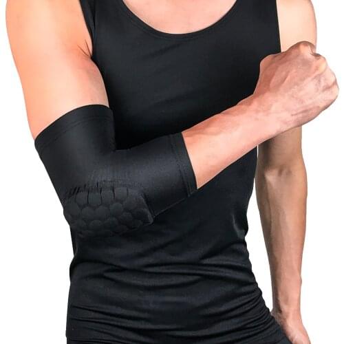 1PC Padded Compression Arm Sleeve Brace Anti-Slip Anti-Collision Sports Elbow Support Protector Gear