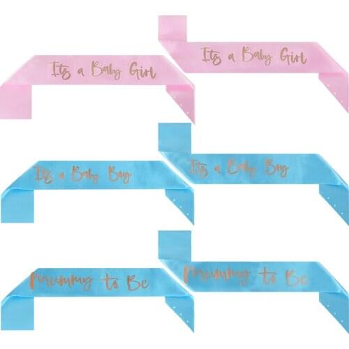 1pcs Blue Pink Baby Gender Revealing Gift Shoulder Strap Boys And Girls Birthday Baby Shower Gift With Party Dressing Supplies