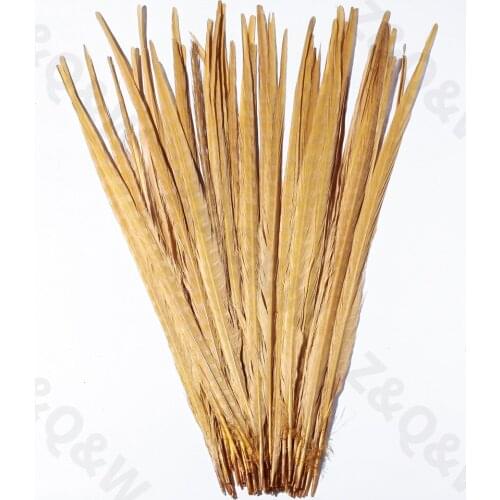 Natural 35-55CM Pheasant Tail Destaining Khaki 10-100PCS DIY Craft Jewelry Performance Costume Headband Decoration