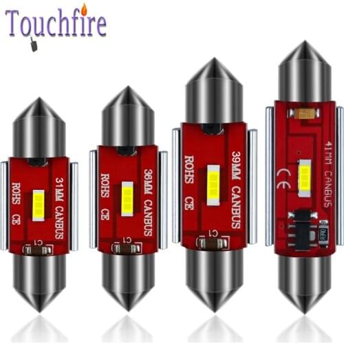 10pcs Festoon C5W 31 36 39 41mm CSP-1860 LED Car Bulb Canbus Error Free Auto Reading Dome License Plate Door Light White