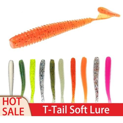 10pcs/lot 70mm 1.9g Soft Rubber Bait Fishing Lure Jig Wobbler Soft Worm Carp Fishing Bait Artificial Silicone Swimbait
