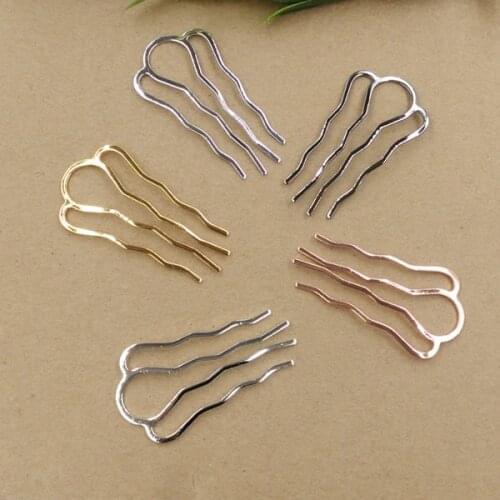 20pc/Lot Alloy 6 Color Hair Tuck Comb Hair Bobby Pin clip, Antique Bronze/Gold/Silver/Black Hairpin DIY Handmade Vintage Jewelry