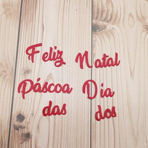 6pcs /1lot Letter Blessing Words Metal Cutting Die clip for DIY Scrapbook Album Embossed Paper Card Decoration Craft