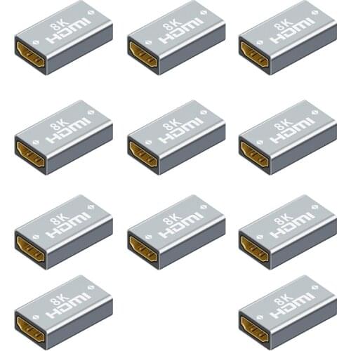 HDMI Female to HDMI Female Adapter 7680X4320 8K HD Transmission, Extended Transmission Stable Signal, Wide Compatibility