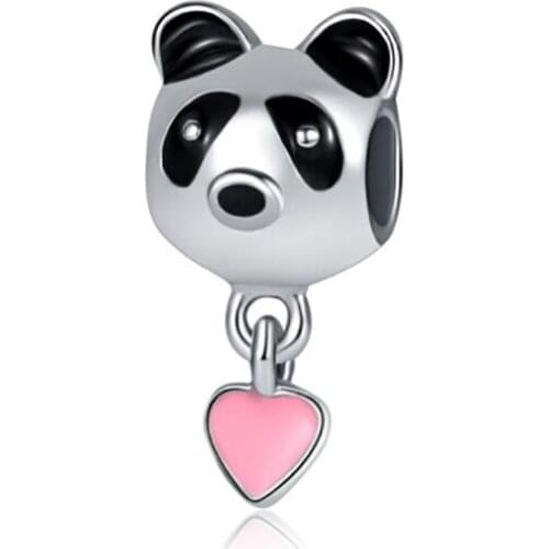 1pc New Fashion Perles Jewelry plata de ley Cute Bijoux Beads Diy Charms Bracelet Wholesale gift ENM673