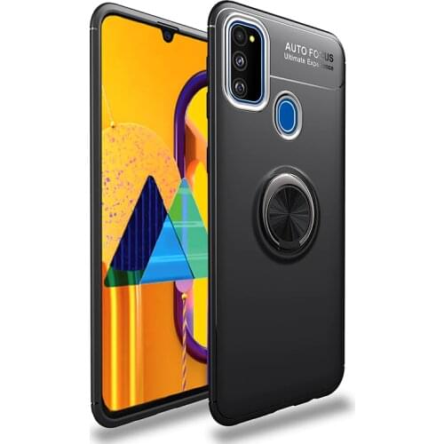 For Huawei Honor 9A Phone Case Ring Stand Holder Soft Matte Silicone Back Cover Case For Honor 9A Case Cases