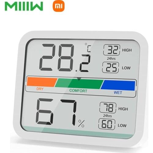 Xiaomi Miiiw LCD Digital Thermometer 2 Hygrometer Indoor Thermo-Hygrometer with Magnet, MIN/MAX Records for Room Climate Control