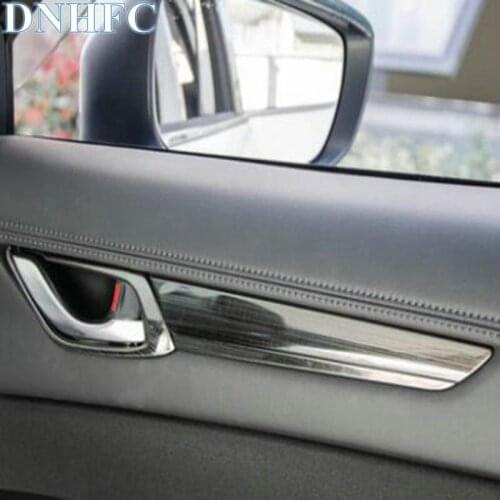 DNHFC 8PC/SET Inside the car handle switch decorative sequins For Mazda CX-5 CX5 2017 2018 Car Styling Accessories