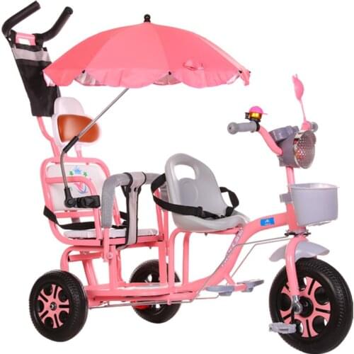 Twin Stroller Baby Carts Child Double Tricycles Baby Bicycles Twin Buggy Car Chair for Children Child Car Seat