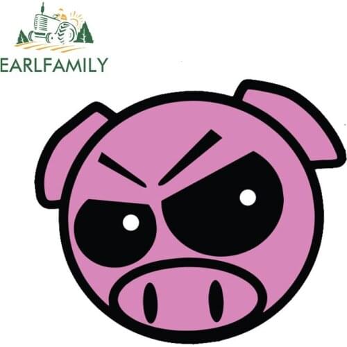 EARLFAMILY 13cm x 11cm Car Stickers EVIL RALLY PIG Sticker Decal Vinyl JDM Import Drift Sub Waterproof Car Styling Accessories