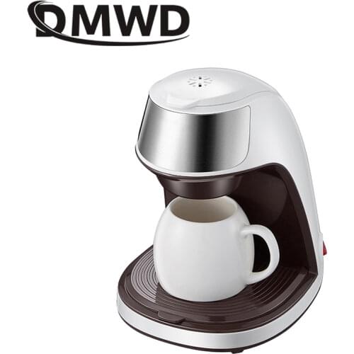 DMWD Electric American Drip Coffee Maker Automatic Mini Teapot Boiler Cappuccino Latte Cafe Tea Brewing Glass Pot Coffee Machine