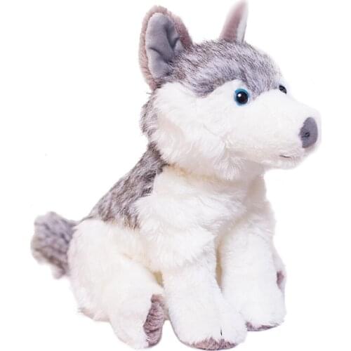 Fancytrader 13'' Cute Plush Animal Husky Lifelike Stuffed Toy Husky Dog Doll Kids Birthday Gift Home Decoration 32cm
