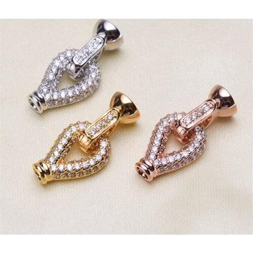 Findings Women Fashion Beads Pearls Bracelets Metal Clasps Accessories Jewelry Making DIY 925 silver Plating Connector Clasps