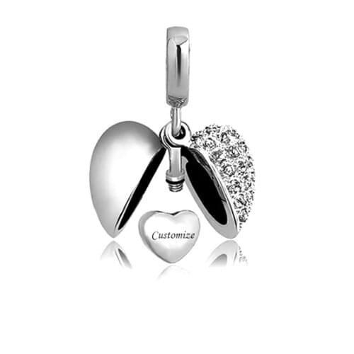 Custom Engraved Angel Wing Cremation Jewelry Stainless Steel Heart Urn Ashes Necklace Keepsake Memorial Pendant Dropshipping