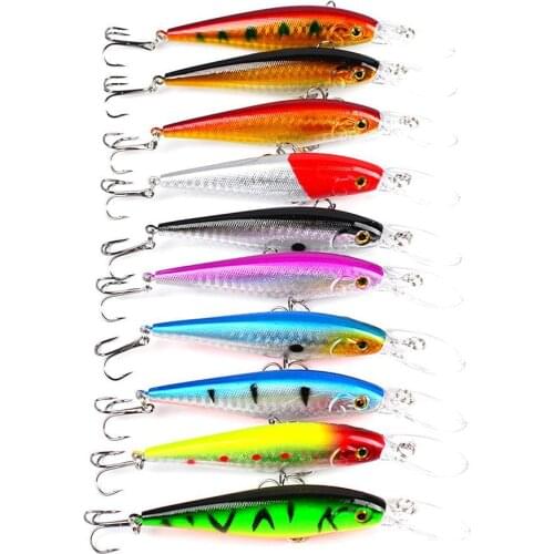 1PCS 11.5cm 10.5g Artificial Minnow Fishing Lure Floating Wobbler Hard Bait Crankbait Tackle for Hooks Carp Pike Swimbait