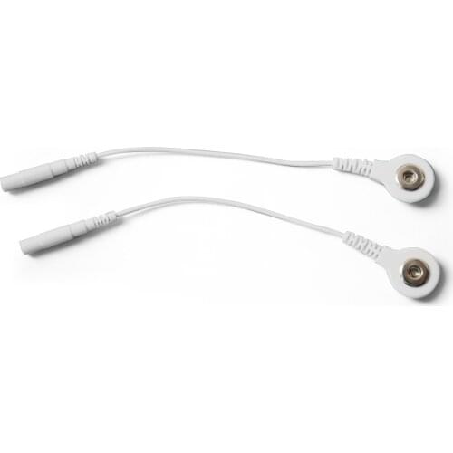 100 Pieces Tieline Short Cables Electrode Lead Wires Adapter With Snap 3.5mm Plug Hole 2.0mm Free Shipping