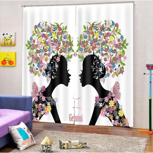 Beauty curtains Customized size Luxury Blackout 3D Window Curtains For Living Room Drapes Cortinas