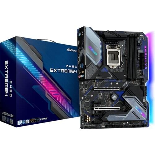 ASRock Z490 Extreme4 LGA 1200 Motherboard Supports DDR4 4266MHz Intel 490 Chipset M-ATX SATA M.2 USB 3.2/PCIe HDMI/ DP