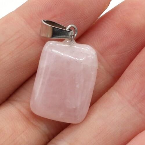 2021 New Baguette Pendant Cute Fresh Handmade Crafts Making DIY Jewelry Necklace Earrings Gifts for Man Women 15x25mm