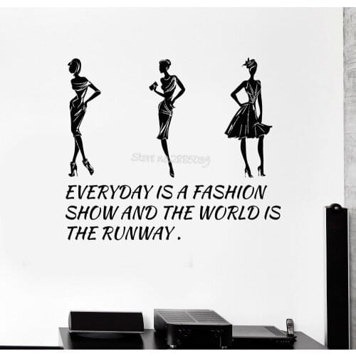 Newly Arrivals Vinyl Wall Decal Fashion Quote Style Woman Girl Room Wall Stickers Sofa Background Home Decor Art Mural LA475
