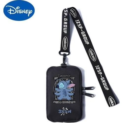 Original Disney Star Baby Stitch Surrounding Cute Cartoon Student Mobile Phone Bag Hanging Neck Bag Coin Purse Boys And Girls