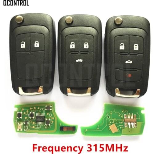 QCONTROL Car Remote Key Fit for Chevrolet Malibu Orlando Cruze Aveo Spark Sail 2/3/4 Buttons 315MHz Auto Control Alarm