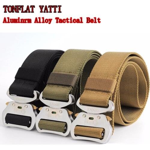 2020 Swat Combat Heavy Duty Knock Off Tactical Belt Men Us Soldier Military Equipment Army Aluminrm Alloy Nylon Waistband 4.3 Cm