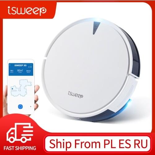 Isweep X5 Robot Vacuum Cleaner Smart Home Appliance APP control Vibrating Water Tank Auto Charging Powerful