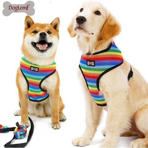 Dog Harness Vest Training for French Bulldog Puppy Soft Mesh Pet Harness for Dogs Cats Puppy Collar Chest Strap Supplies
