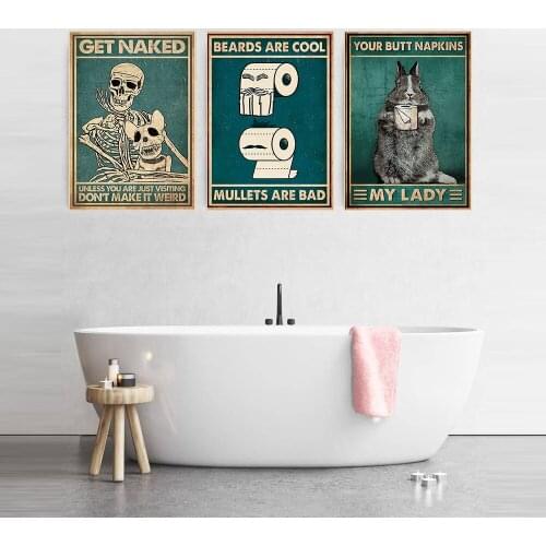 Nordic Modern Canvas Painting Your Butt Napkins My Lady Paper Wall Art Posters And Prints Cute Rabbit Pictures For Home Decor