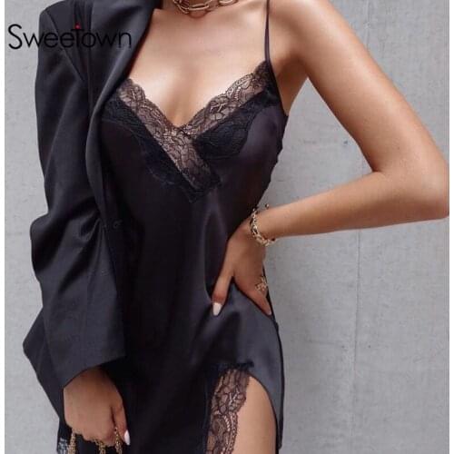 Sweetown Summer Short Sleeve Dresses