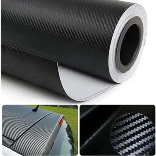 Universal Car Tuning 3D Black Ultra Shiny Gloss Glossy Black Carbon Fiber Vinyl Wrap Sticker Decal Car Decoration Accessories