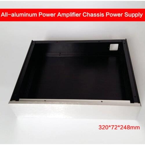 320*72*248mm All-aluminum Power Amplifier Chassis Power Supply Case Audio Shell Amplifier Box Multi-purpose Enclosure DIY 3207