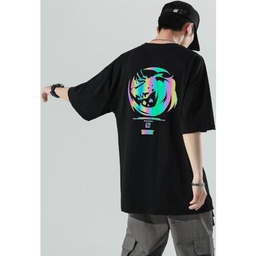 Hip Hop Print T-shirt Men Summer New Top Fashion 100% Cotton Breathable High Quality T-shirt Plus Size Japanese Street Tee S-5XL